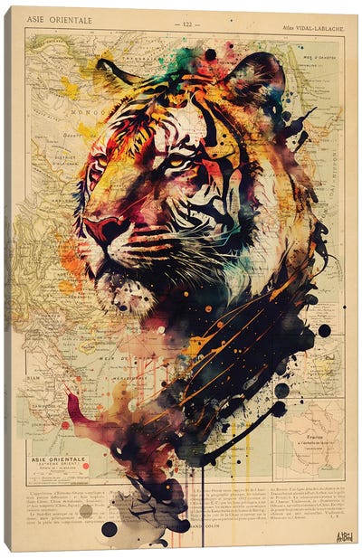 Tiger Color Canvas Art Print - TOMADEE