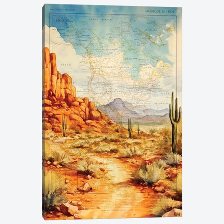 Arizona Desert Canvas Print #TLL134} by TOMADEE Canvas Wall Art