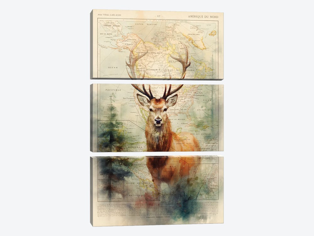 Deer by TOMADEE 3-piece Canvas Art