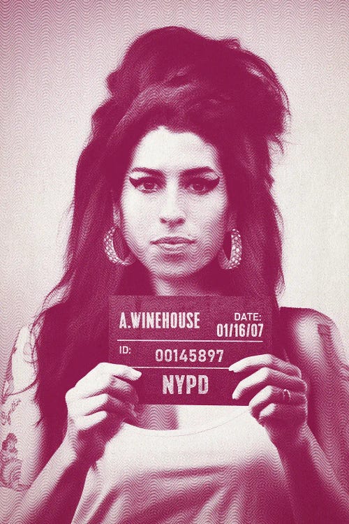 Amy Winehouse Mugshot Magenta