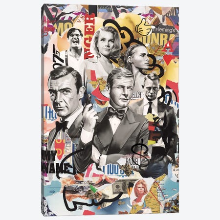 James Bond Canvas Print #TLL153} by TOMADEE Art Print