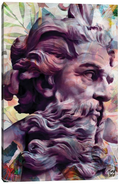 Zeus Canvas Art Print - Sculpture & Statue Art