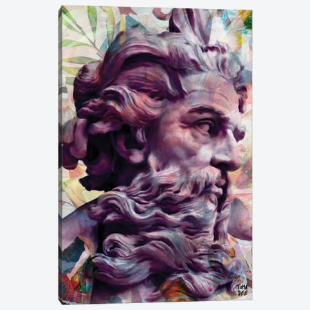 Zeus Canvas Print #TLL26} by TOMADEE Canvas Artwork