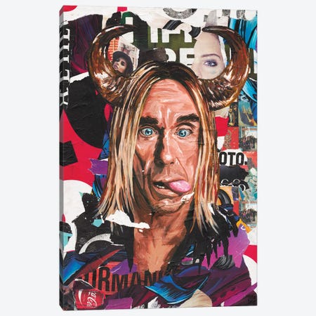 Iggy Pop Canvas Print #TLL35} by TOMADEE Canvas Print