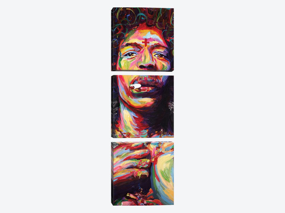 Jimi Hendrix by TOMADEE 3-piece Canvas Wall Art