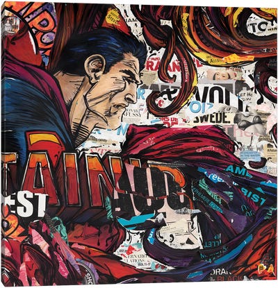 The Man Of Steel Canvas Art Print - Superman