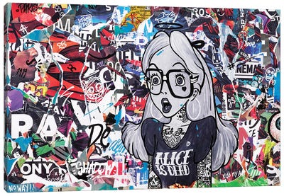 Alice Is Dead Canvas Art Print - Pop Collage