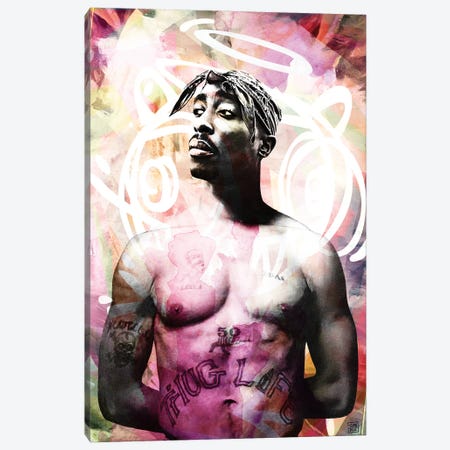 Tupac Shakur Canvas Print #TLL49} by TOMADEE Canvas Print