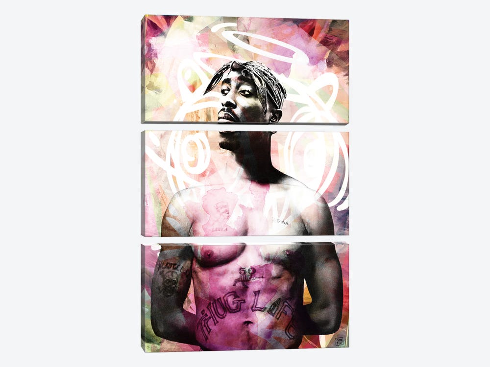 Tupac Shakur by TOMADEE 3-piece Canvas Art