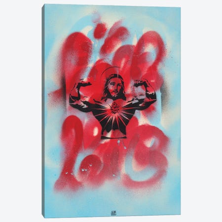 Banksy Jesus Canvas Print #TLL54} by TOMADEE Canvas Print