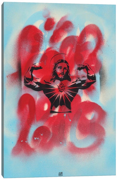Banksy Jesus Canvas Art Print - Jesus Christ
