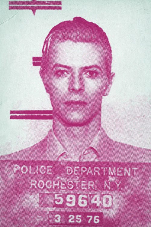 David Bowie Mugshot