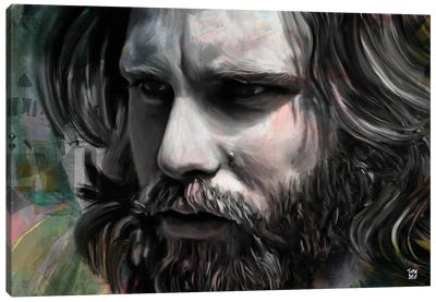 Jim Morrison Portrait Canvas Art Print - TOMADEE