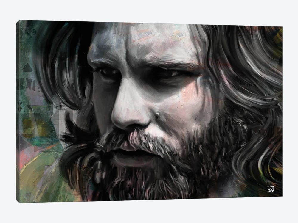 Jim Morrison Portrait by TOMADEE 1-piece Canvas Wall Art