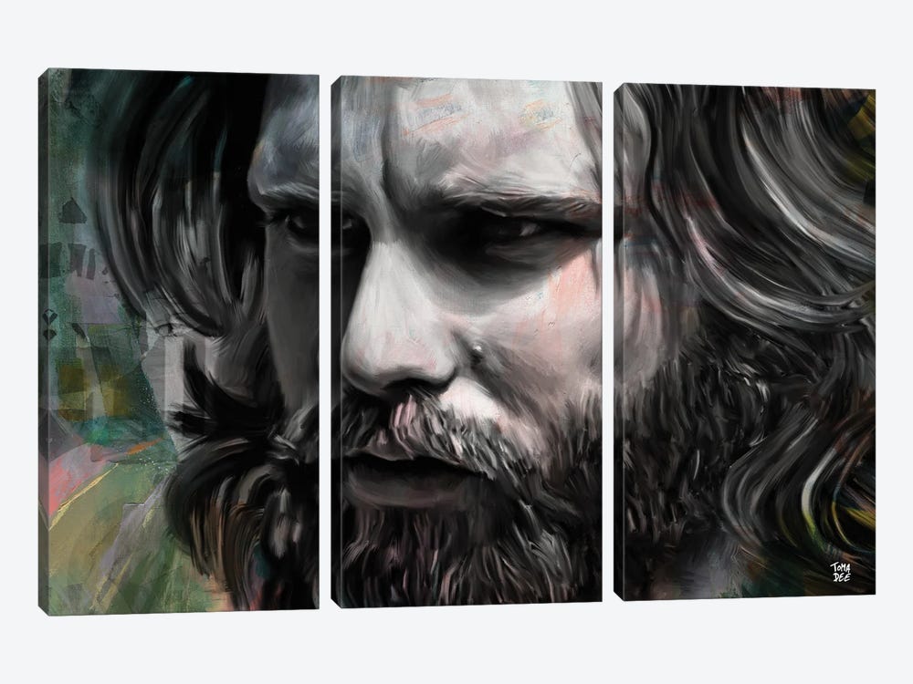 Jim Morrison Portrait by TOMADEE 3-piece Canvas Wall Art