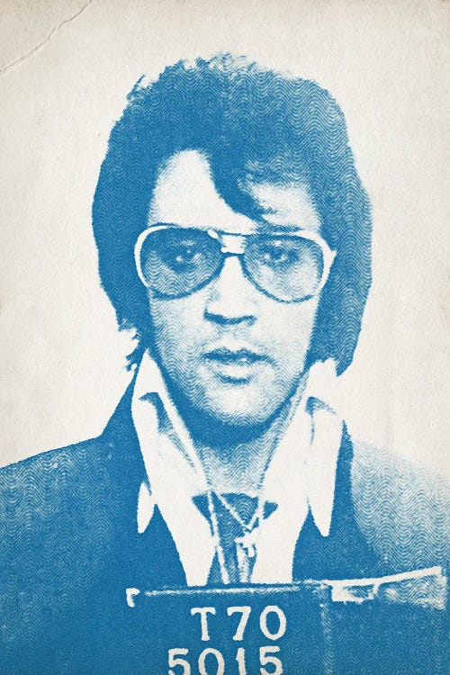 Elvis Mugshot Blue