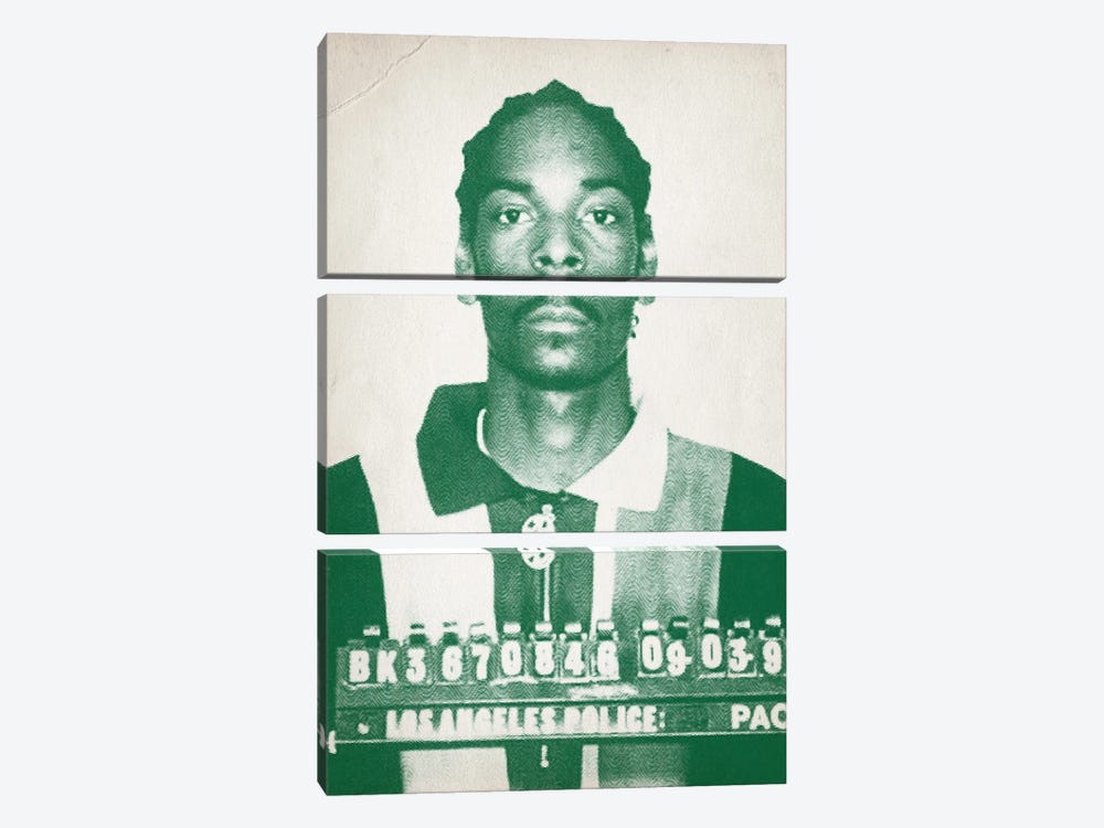 Snoop Mugshot Green by TOMADEE 3-piece Art Print