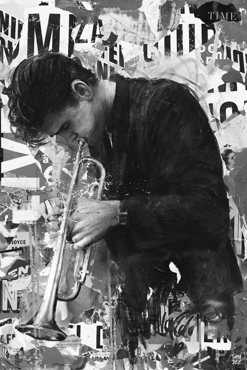 Chet Baker Black by TOMADEE wall art