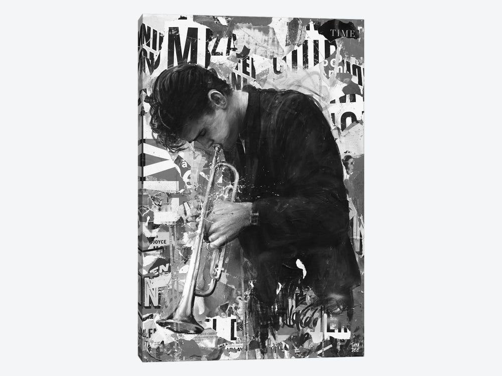 Chet Baker Black by TOMADEE 1-piece Canvas Artwork
