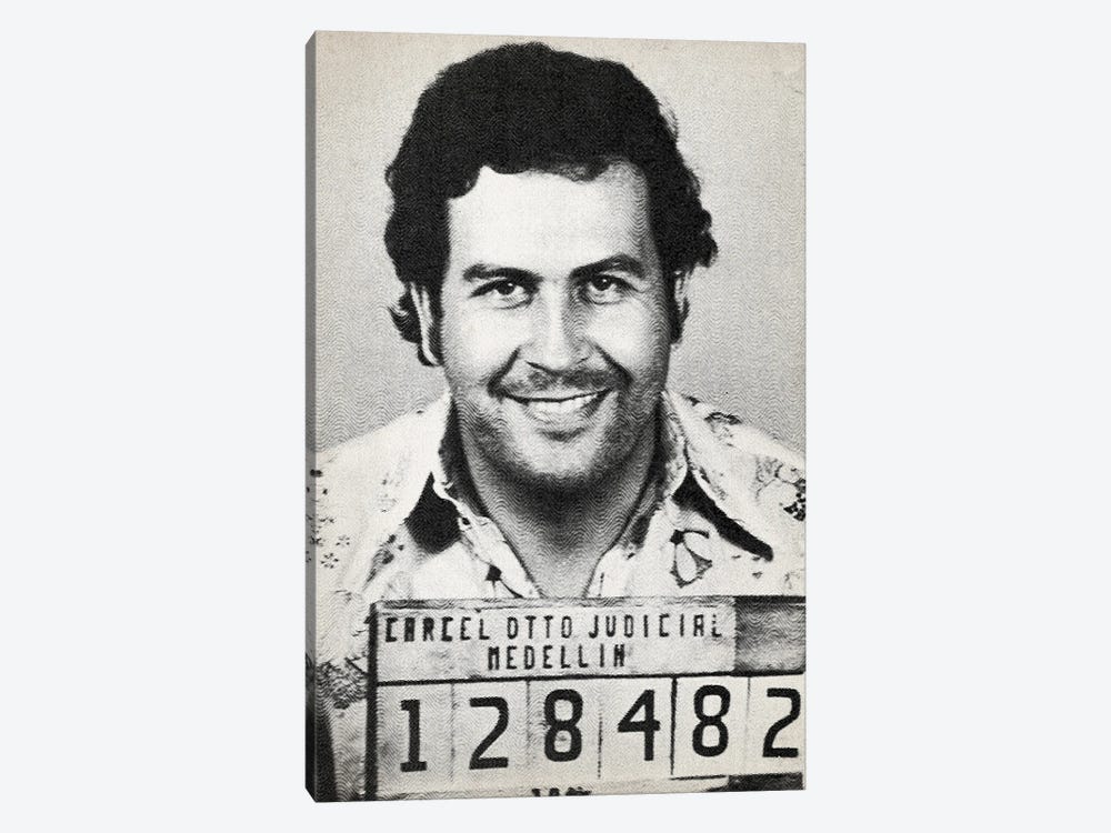 Pablo Escobar Mugshot by TOMADEE 1-piece Canvas Artwork