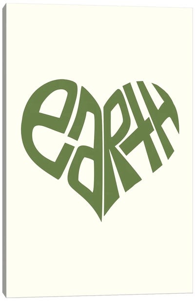 Love The Earth Canvas Art Print - Environmental Conservation Art