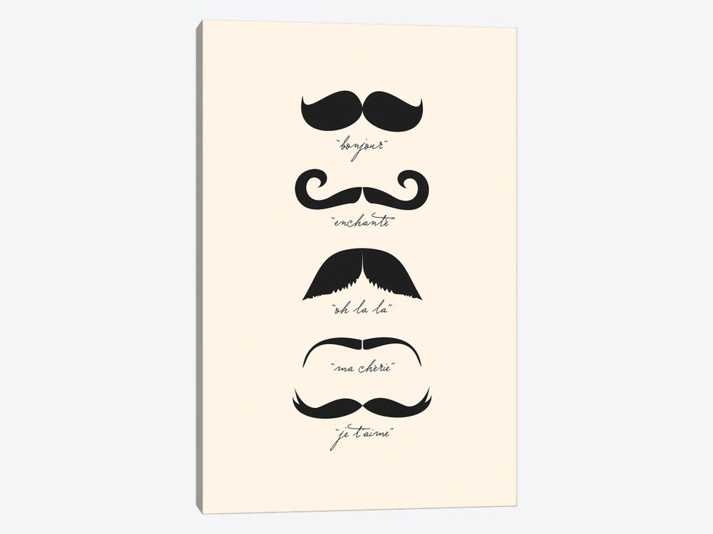 Monsieur Moustache by The Love Shop 1-piece Canvas Art