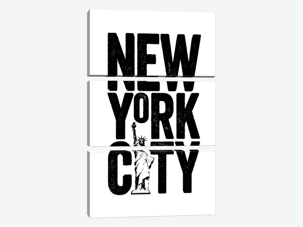 New York City Statue Of Liberty by The Love Shop 3-piece Canvas Artwork