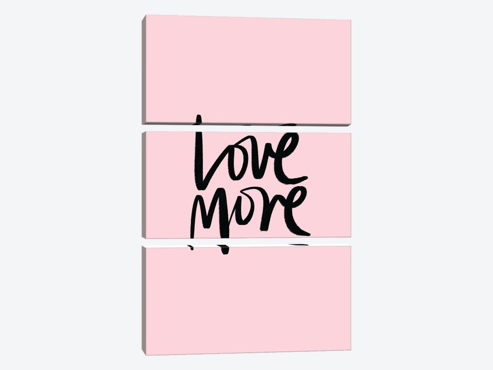 Love More Pink by The Love Shop 3-piece Canvas Wall Art