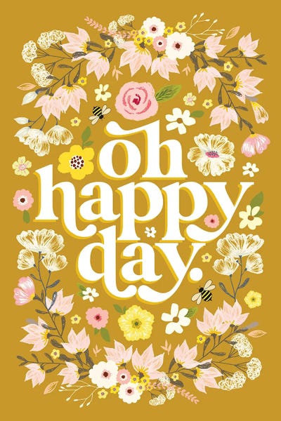 Happiness: Oh Happy Day Mustard by The Love Shop