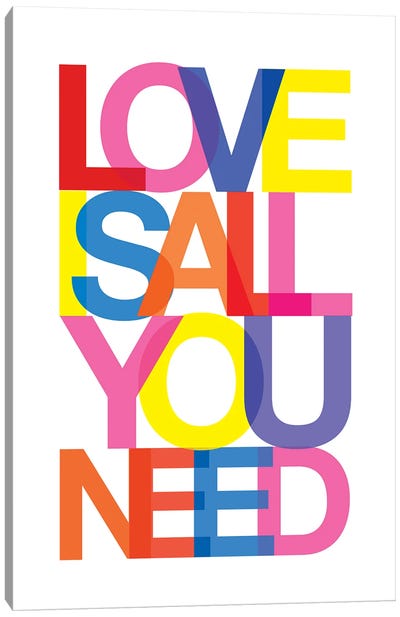 Love Is All You Need Multicolour Canvas Art Print - The Love Shop