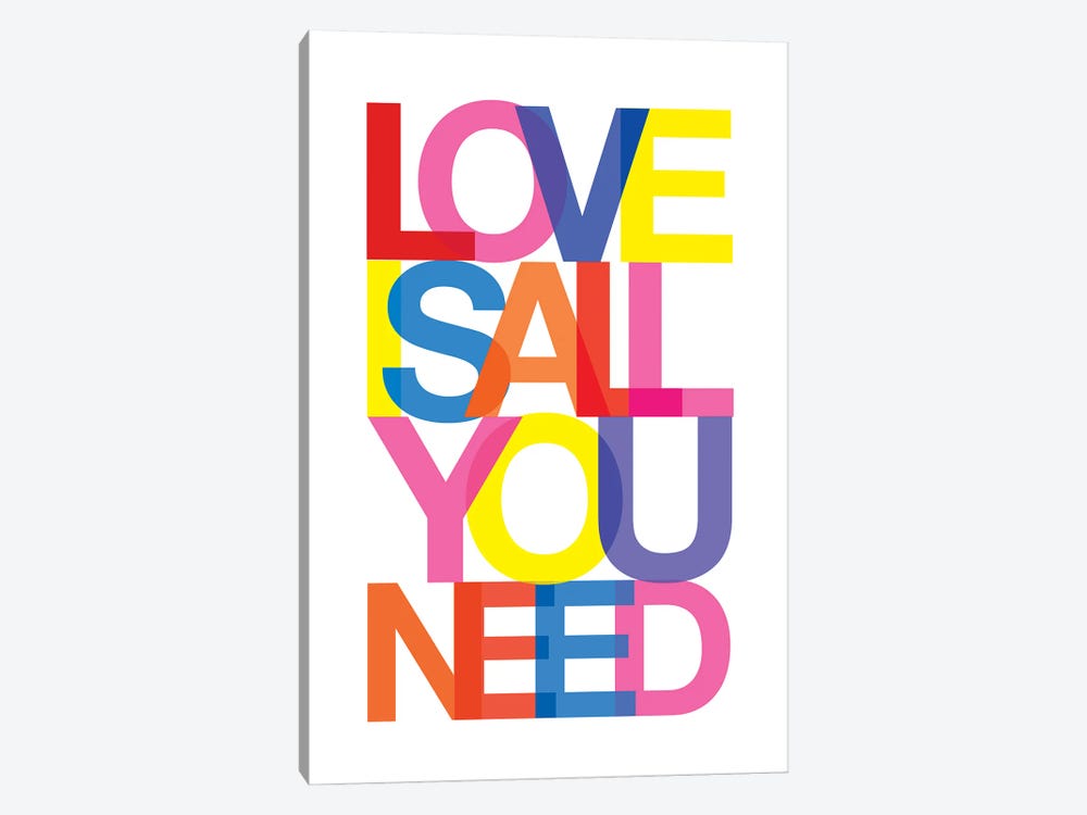 Love Is All You Need Multicolour by The Love Shop 1-piece Art Print