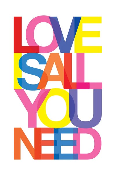 The Love Shop: Love Is All You Need Multicolour by The Love Shop