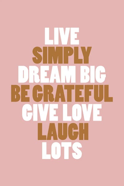 The Love Shop: Live Simply Vintage Pink by The Love Shop