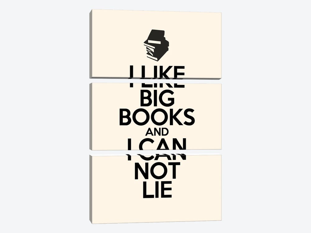 I Like Big Books by The Love Shop 3-piece Art Print