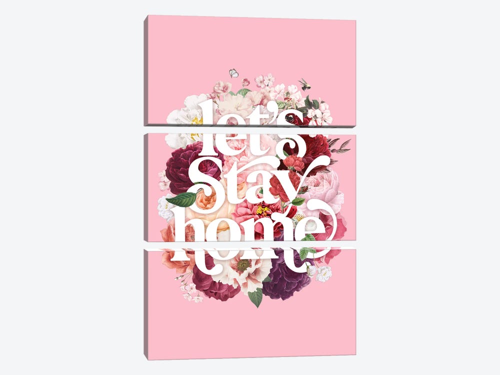Let's Stay Home by The Love Shop 3-piece Canvas Print
