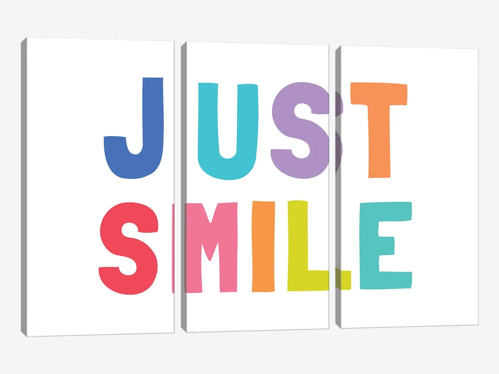 Just Smile by The Love Shop 3-piece Canvas Print