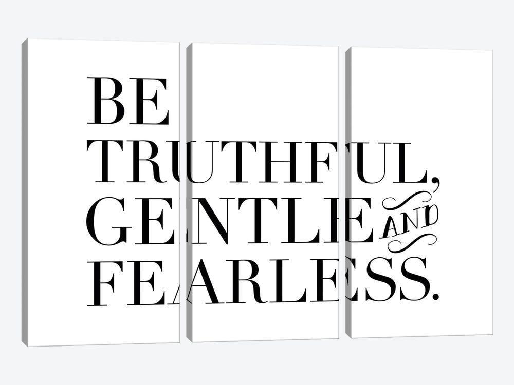 Be Truthful Gentle & Fearless by The Love Shop 3-piece Canvas Art Print