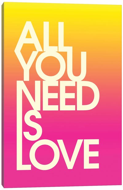 All You Need Is Love Sunset Canvas Art Print - The Love Shop