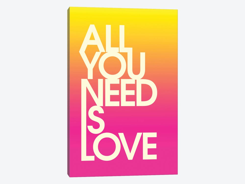 All You Need Is Love Sunset by The Love Shop 1-piece Canvas Artwork