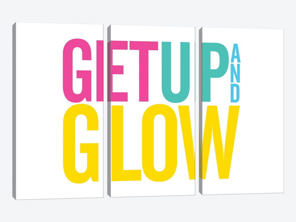 Get Up And Glow by The Love Shop 3-piece Canvas Print