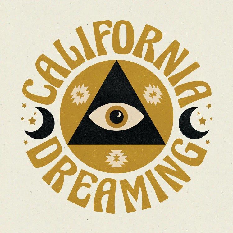 California Dreaming by The Love Shop wall art