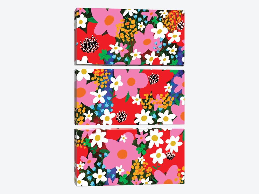 Flower Power by The Love Shop 3-piece Canvas Print