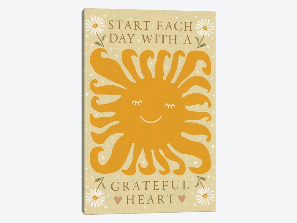 Start Each Day With A Grateful Heart by The Love Shop 1-piece Art Print