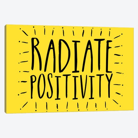 Radiate Positivity Canvas Print #TLS150} by The Love Shop Canvas Artwork