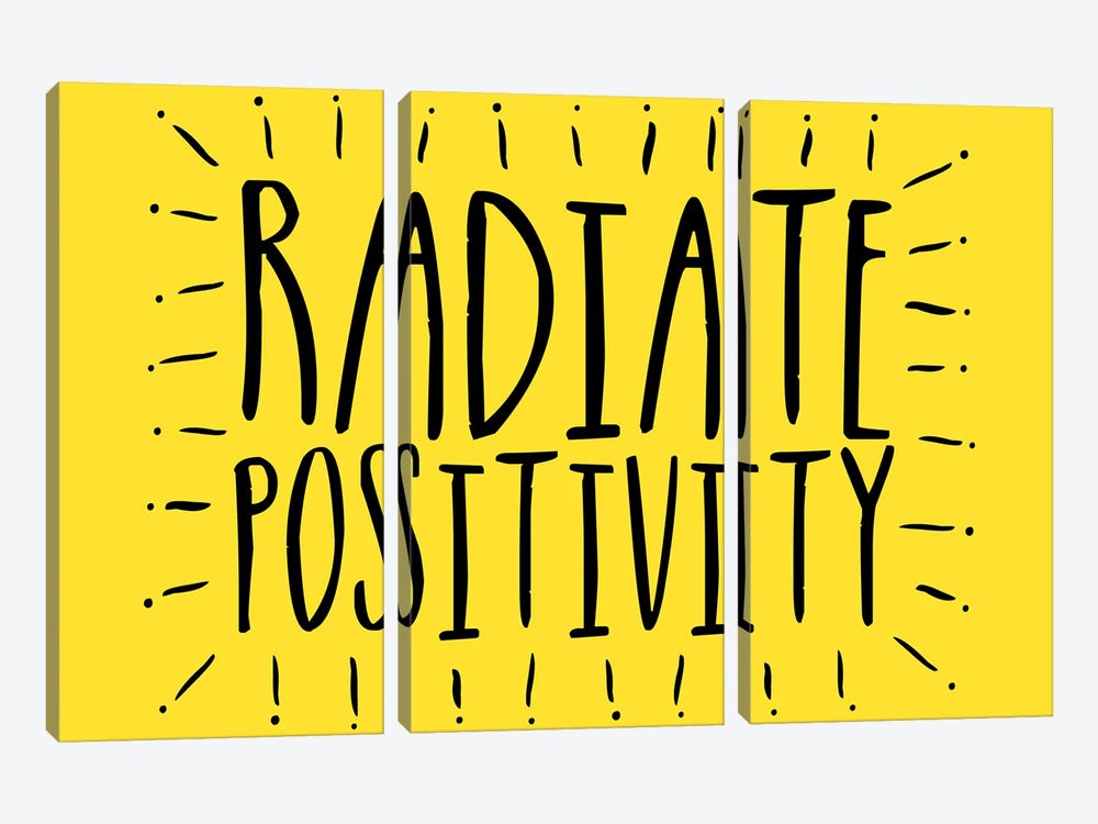 Radiate Positivity by The Love Shop 3-piece Canvas Art Print