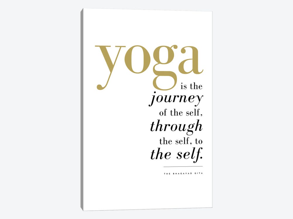 Yoga Is The Journey Of The Self by The Love Shop 1-piece Canvas Art Print
