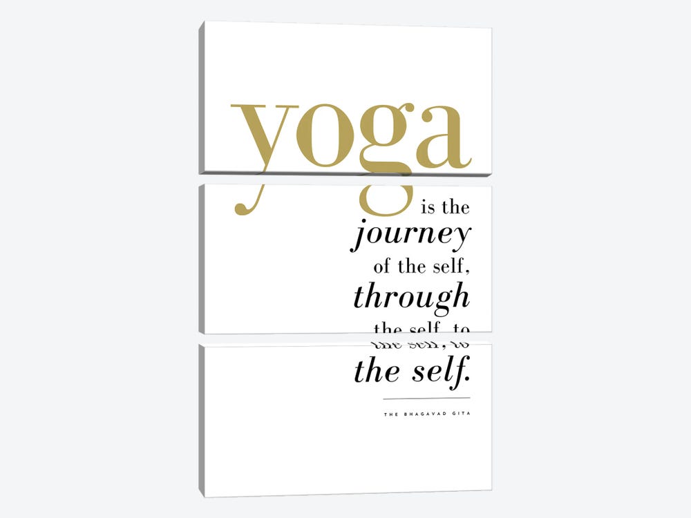 Yoga Is The Journey Of The Self by The Love Shop 3-piece Canvas Print