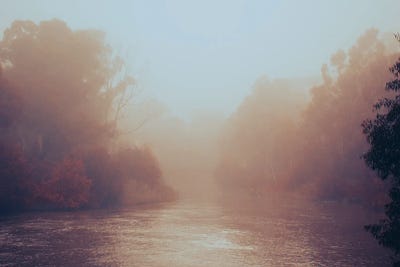 Misty Morning River by The Love Shop acrylic art print