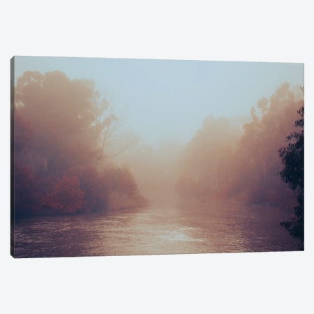 Misty Morning River Canvas Print #TLS185} by The Love Shop Canvas Art