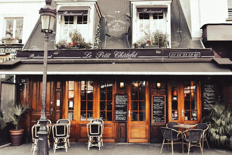 Le Petit Châtelet Restaurant Cafe Paris France by The Love Shop wall art